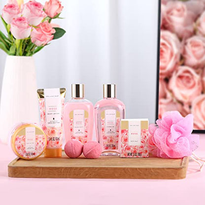 8pcs Rose Bath Gift Set