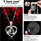 Preserved Rose Gifts with I Love You Necklace in 100 Languages